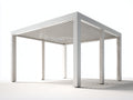 Tonnelle de jardin - Aluminium - 420 x 320 x 255 cm - Blanc - Style architectural