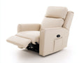 Fauteuil relax - Similicuir - 91 x 94 x 108 cm - Beige clair - Contemporain
