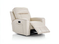 Fauteuil relax - Similicuir - 93 x 95 x 106 cm - Crème - Moderne