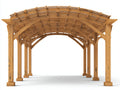 Tonnelle de jardin - Bois - 420 x 320 x 275 cm - Brun miel - Style rustique
