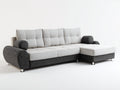 Canapé d'angle - Tissu - 293x168x89 cm - Gris clair-Anthracite - Contemporain
