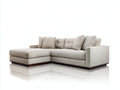 Canapé d'angle - Tissu - 276x166x84 cm - Beige - Moderne