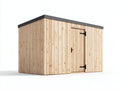 Abri de jardin-Bois-235x185x218 cm-Bois naturel-Gris anthracite-Style contemporain