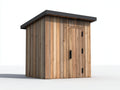 Abri de jardin-Bois-190x150x220 cm-Bois naturel-Noir-Style contemporain