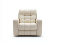 Fauteuil relax - Similicuir - 92 x 91 x 106 cm - Crème - Moderne
