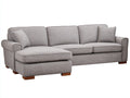 Canapé d'angle - Tissu - 294x168x88 cm - Gris taupe - Contemporain