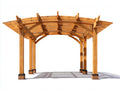 Tonnelle de jardin - Bois - 400 x 320 x 270 cm - Brun doré - Style rustique