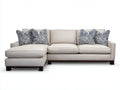 Canapé d'angle - Tissu - 302x170x86 cm - Beige clair - Contemporain