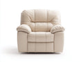 Fauteuil relax - Similicuir - 97 x 94 x 105 cm - Beige clair - Confort contemporain