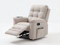 Fauteuil relax - Tissu - 97 x 93 x 107 cm - Beige clair - Moderne
