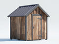 Abri de jardin-Bois-200x150x220 cm-Brun naturel-Gris anthracite-Style rustique