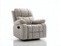 Fauteuil relax - Tissu - 98 x 94 x 108 cm - Beige - Contemporain