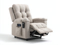 Fauteuil relax - Tissu - 96 x 94 x 109 cm - Beige clair - Moderne