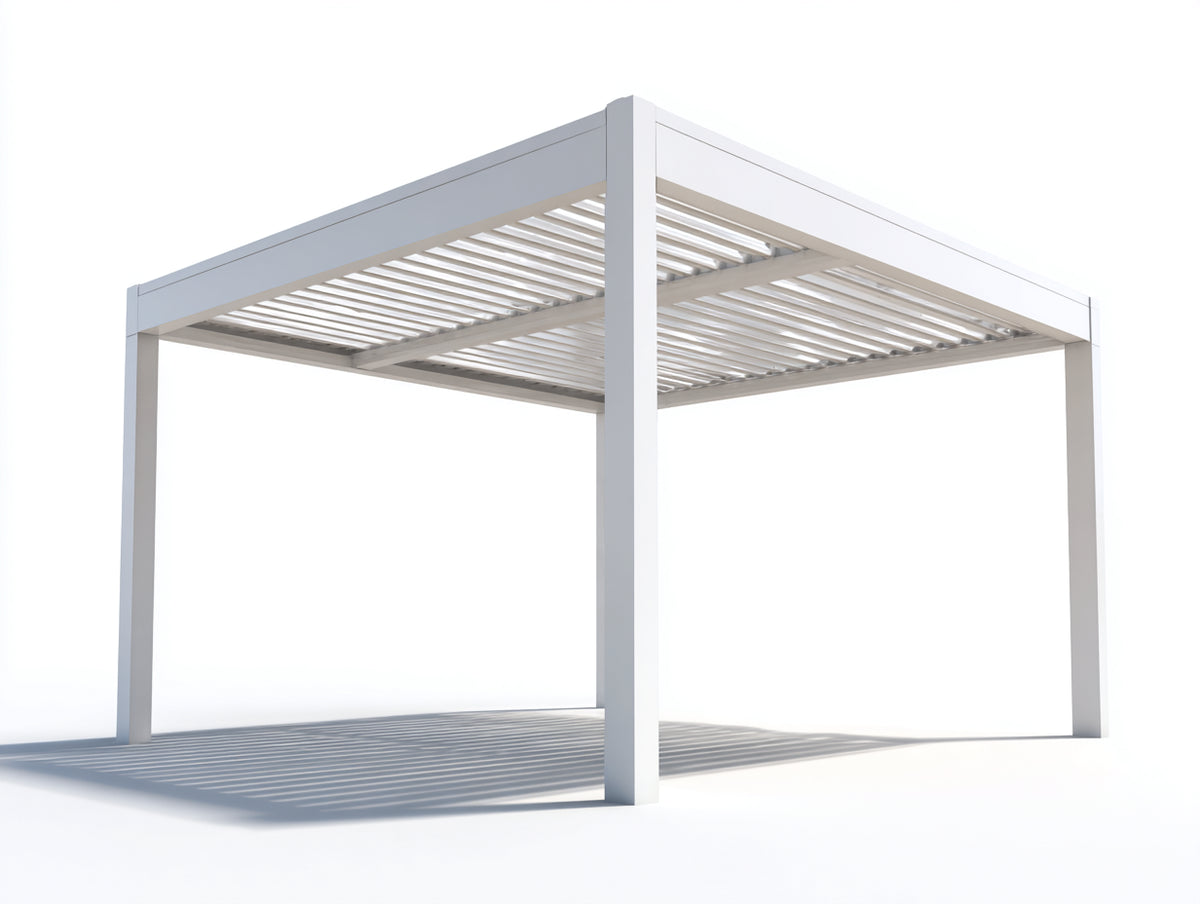Tonnelle de jardin - Aluminium - 360 x 300 x 252 cm - Blanc - Style contemporain