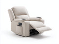 Fauteuil relax - Tissu - 100 x 95 x 108 cm - Crème - Contemporain