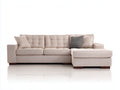 Canapé d'angle - Tissu - 286x168x86 cm - Beige - Contemporain