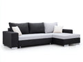Canapé d'angle - Tissu - 298x166x84 cm - Anthracite-Gris clair - Moderne
