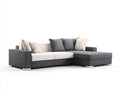 Canapé d'angle - Tissu - 274x162x82 cm - Anthracite-Blanc cassé - Moderne