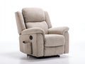 Fauteuil relax - Velours côtelé - 98 x 91 x 106 cm - Beige - Contemporain