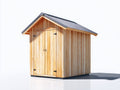 Abri de jardin-Bois-220x180x235 cm-Bois naturel-Gris anthracite-Style rustique