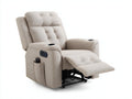 Fauteuil relax - Tissu - 99 x 95 x 109 cm - Beige - Contemporain